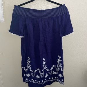 Harper Harlow Off Shoulder Embroidered Dress